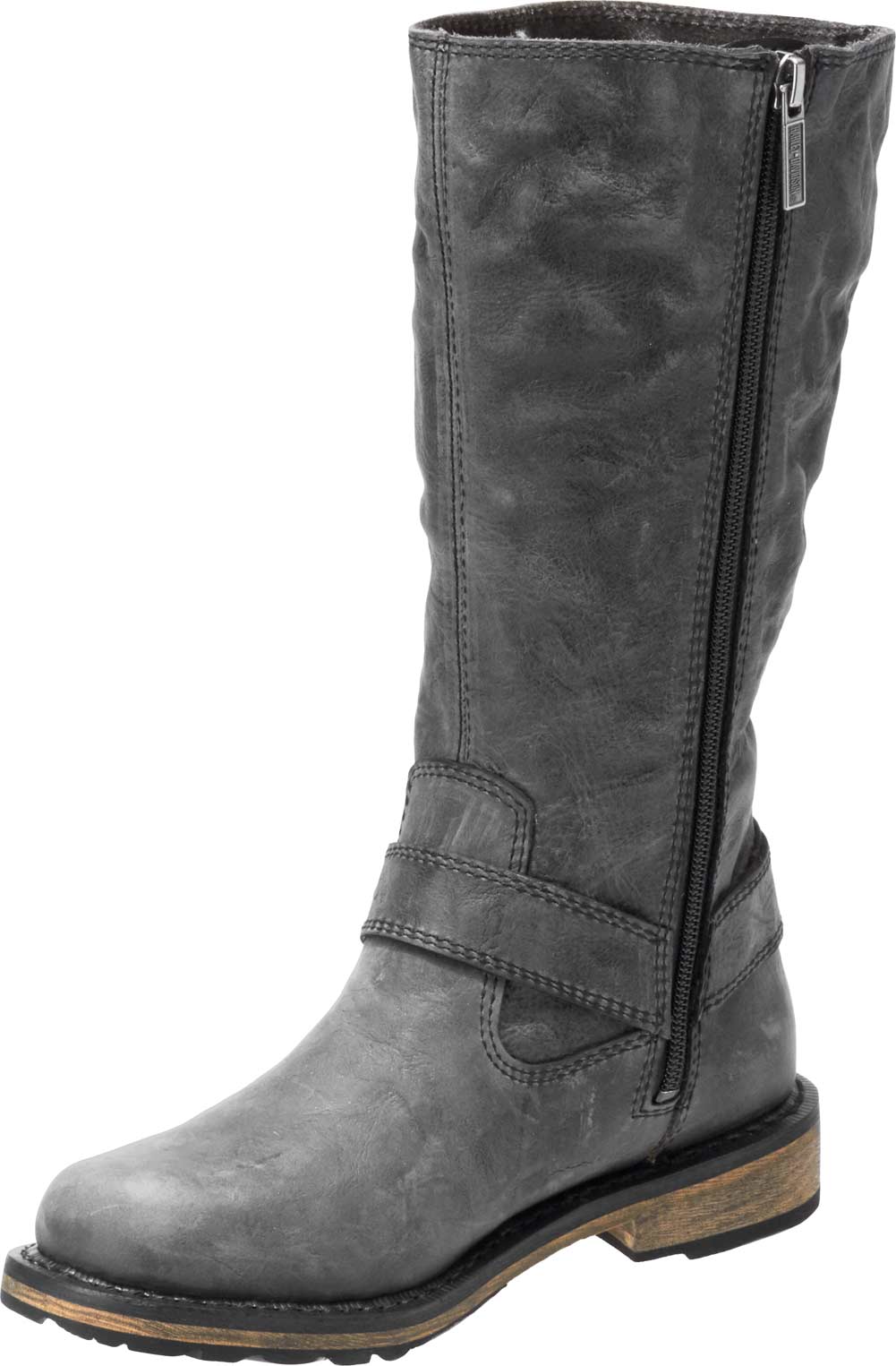 Harley-Davidson Free Shipping - Harley-Davidson Women's Salley 11-In Grey or Bwn Leather Motorcycle Boots D84476 - Free Shipping on many products plus Orders Over $99