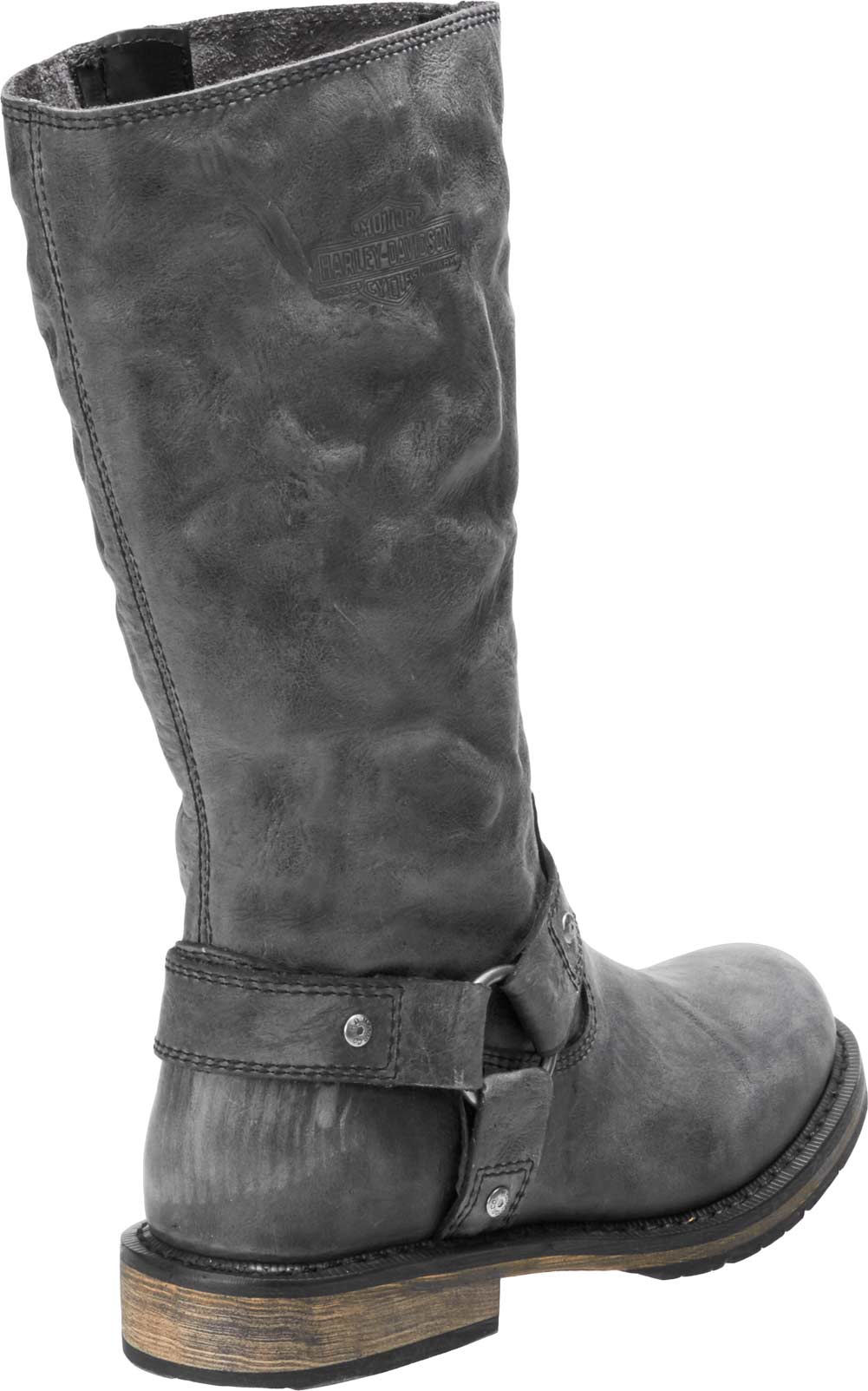 Harley-Davidson Women's Salley 11-In Grey or Bwn Leather Motorcycle Boots D84476 - No Hassle Returns at Wisconsin Harley
