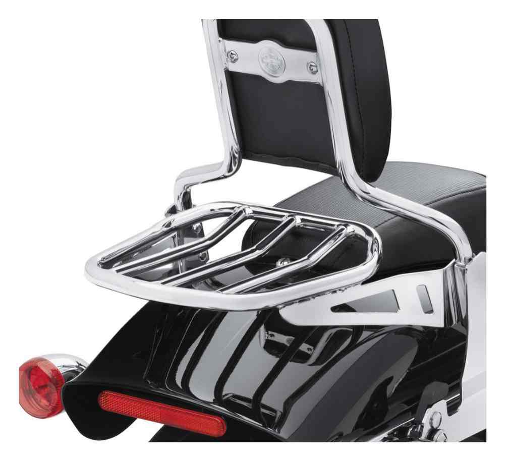 Harley-Davidson Custom Tapered Sport Steel Luggage Rack - Chrome 50300066A - Wisconsin Harley-Davidson