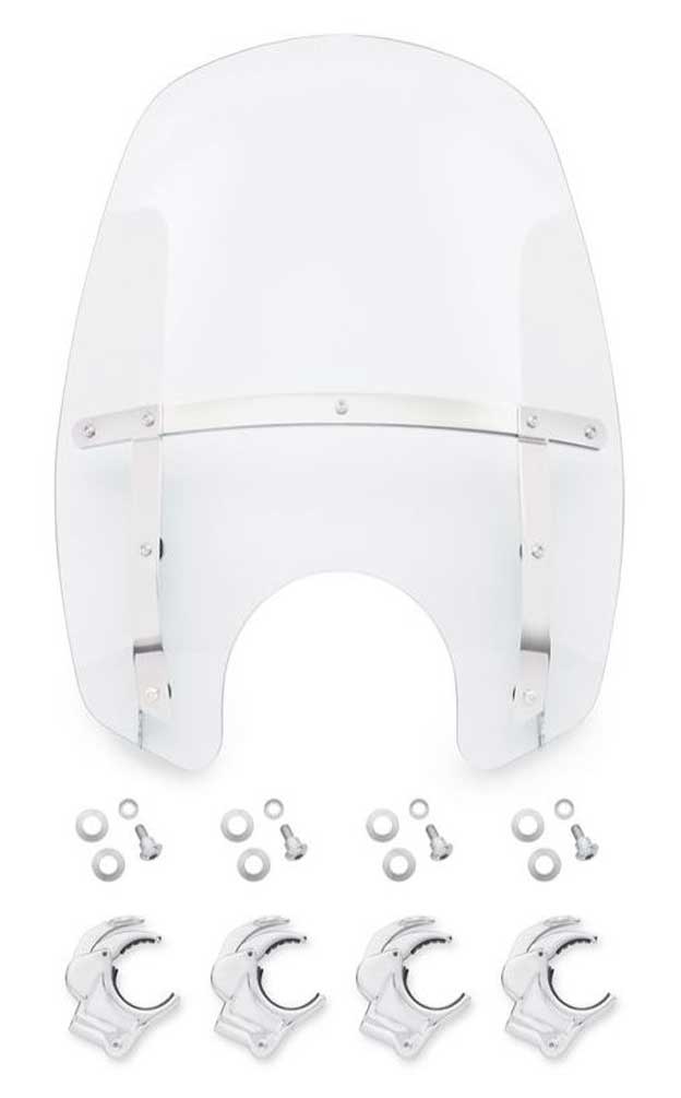 Harley-Davidson Wind Splitter Quick-Release Compact 18 in. Windshield 57400327 - Wisconsin Harley-Davidson
