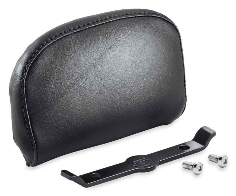 Harley-Davidson Passenger Backrest Pad - Compact - Smooth Black Vinyl 52300559A - Wisconsin Harley-Davidson