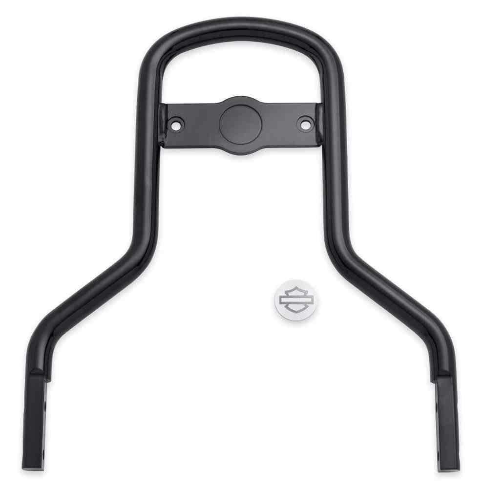 Harley-Davidson Low Mini-Medallion Style Sissy Bar Upright, Gloss Black 54256-10 - Wisconsin Harley-Davidson
