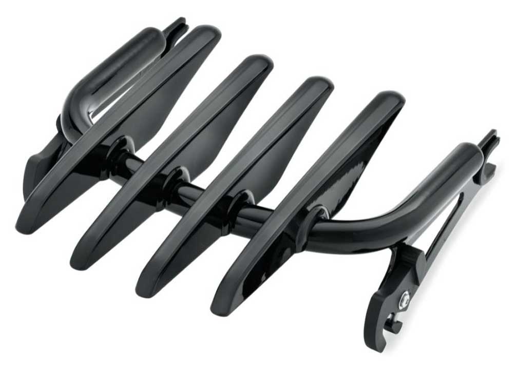 Harley-Davidson Stealth Detachables Two-Up Luggage Rack, Gloss Black 53566-09A - Wisconsin Harley-Davidson