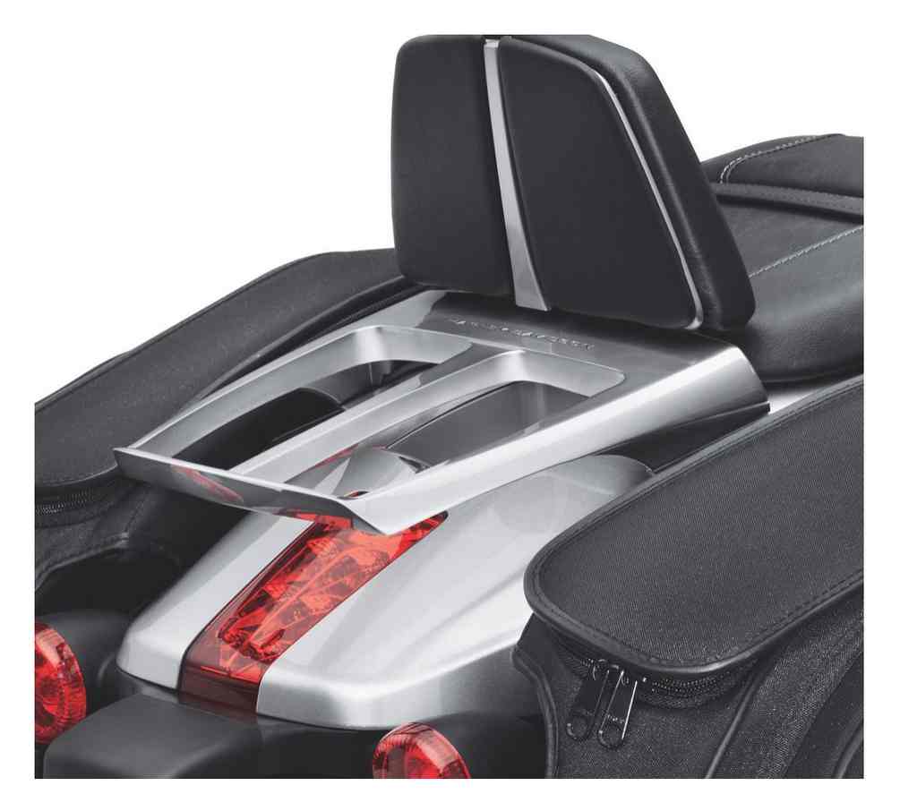 Harley-Davidson® Cast One-Piece Luggage Rack, Satin Chrome VRSCDX