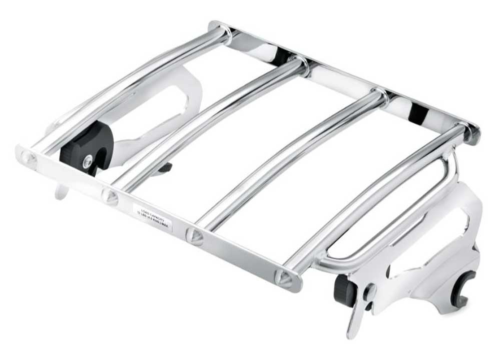 Harley-Davidson Detachables Solo Luggage Rack, Chrome, Fits Road King 54213-09A - Wisconsin Harley-Davidson
