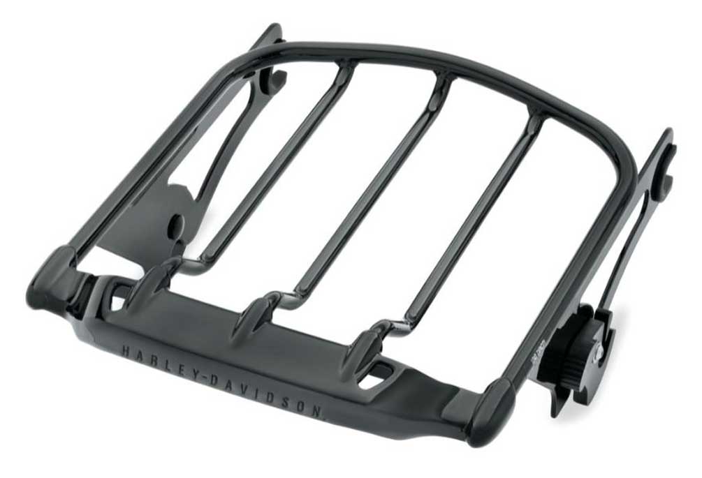 Harley-Davidson Air Wing Detachables Two-Up Luggage Rack, Black 50300008A - Wisconsin Harley-Davidson