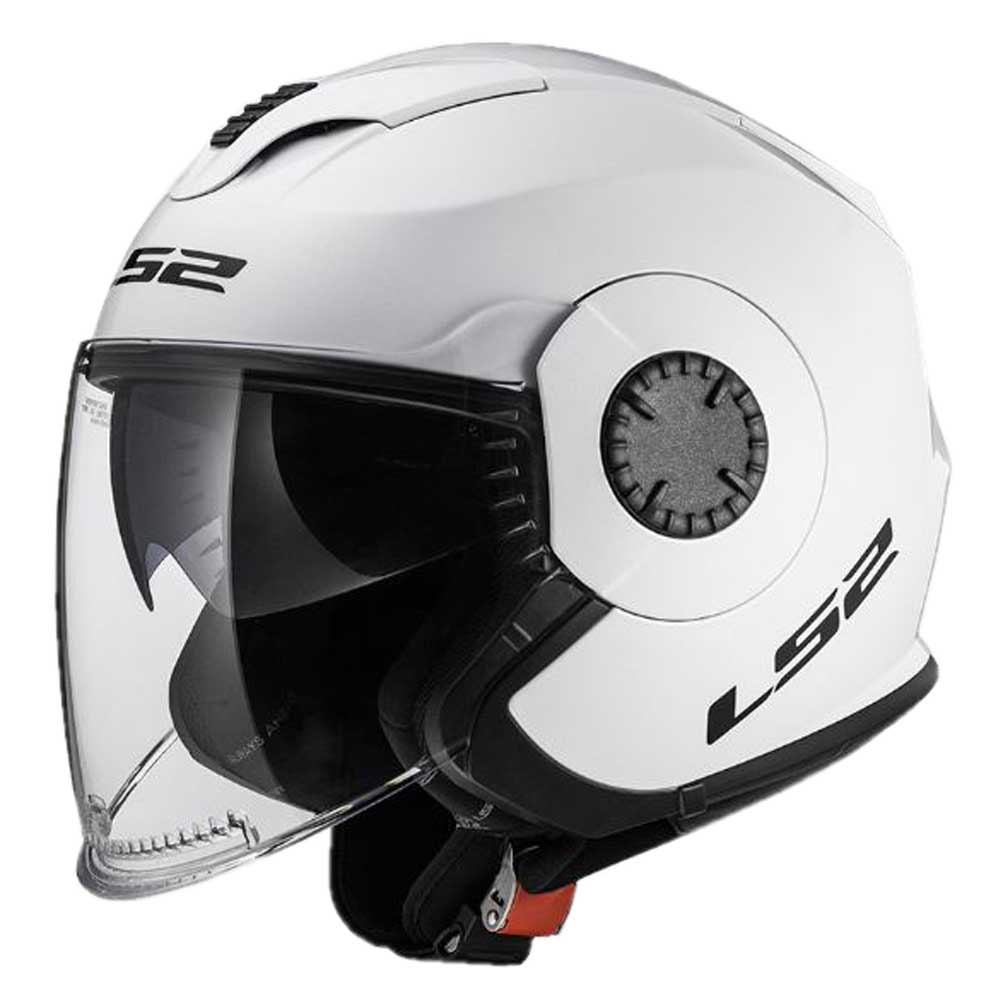 LS2 Helmets Open Face Verso Motorcycle Helmet - Solid Glossy White