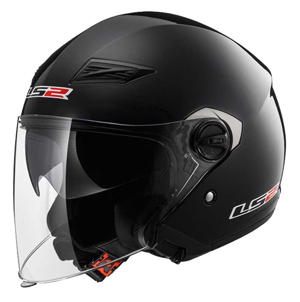 LS2 Helmets Open Face Track Motorcycle Helmet - Solid Gloss Black 569-300 - Wisconsin Harley-Davidson