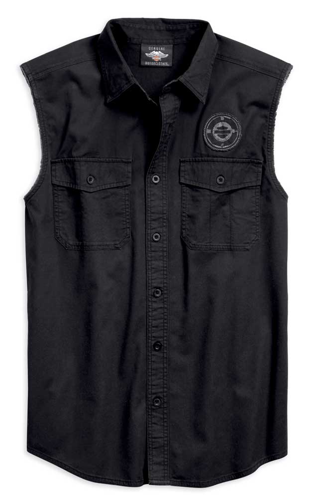 Harley-Davidson® Men's Winged Target Blowout Sleeveless Shirt, Black ...