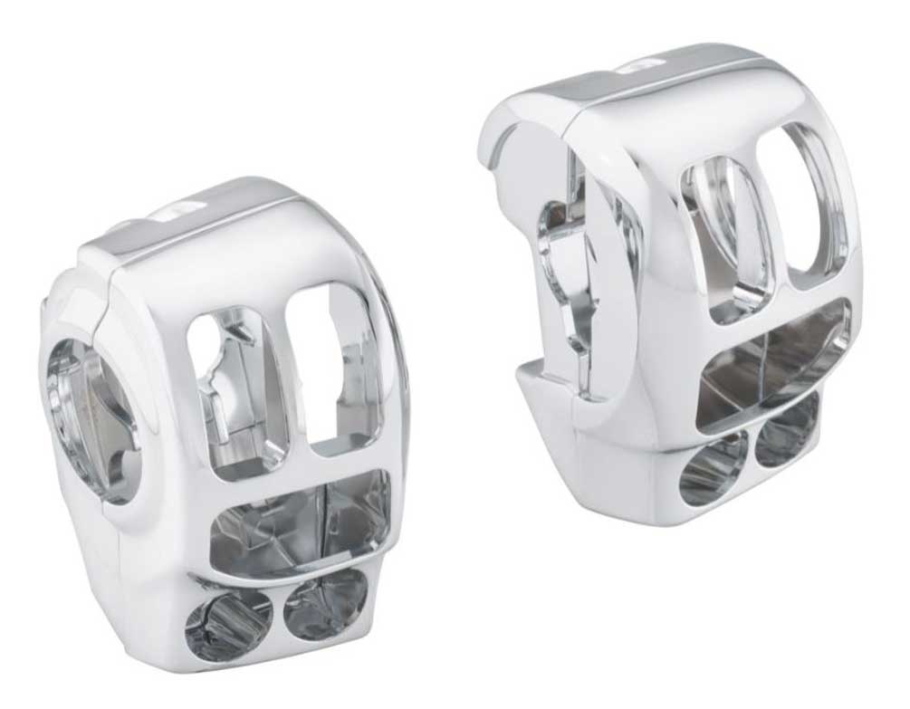 Harley-Davidson® Chrome Switch Housing Kit - Chrome, Fits Touring Models  71500185 - Wisconsin Harley-Davidson, image size:1005x783
