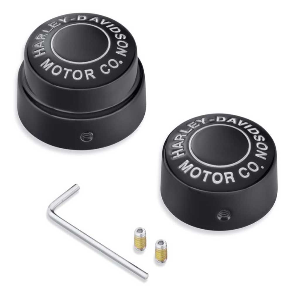 Harley-Davidson Motor Co. Rear Axle Nut Covers, Fits Dyna & Softail 43000178 - Wisconsin Harley-Davidson