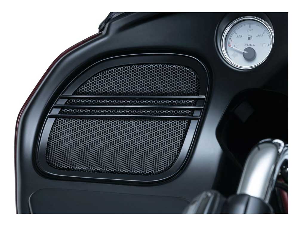 Harley-Davidson Free Shipping - Kuryakyn Motorcycle Tri-Line Speaker Grills, Fit Road Glide Models-Black KU-7379 - Free Shipping on many products plus Orders Over $99