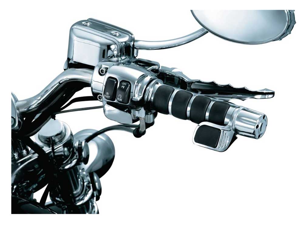 Kuryakyn Premium ISO Grips for Electronic Throttle - Chrome, Multi-Fit KU-6228 - No Hassle Returns at Wisconsin Harley