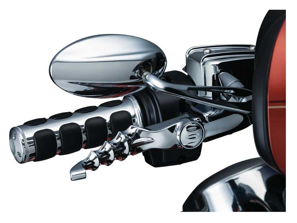 Kuryakyn ISO Grips for Dual Cable Throttle - Chrome, Multi-Fit Item KU-6205 - Wisconsin Harley-Davidson