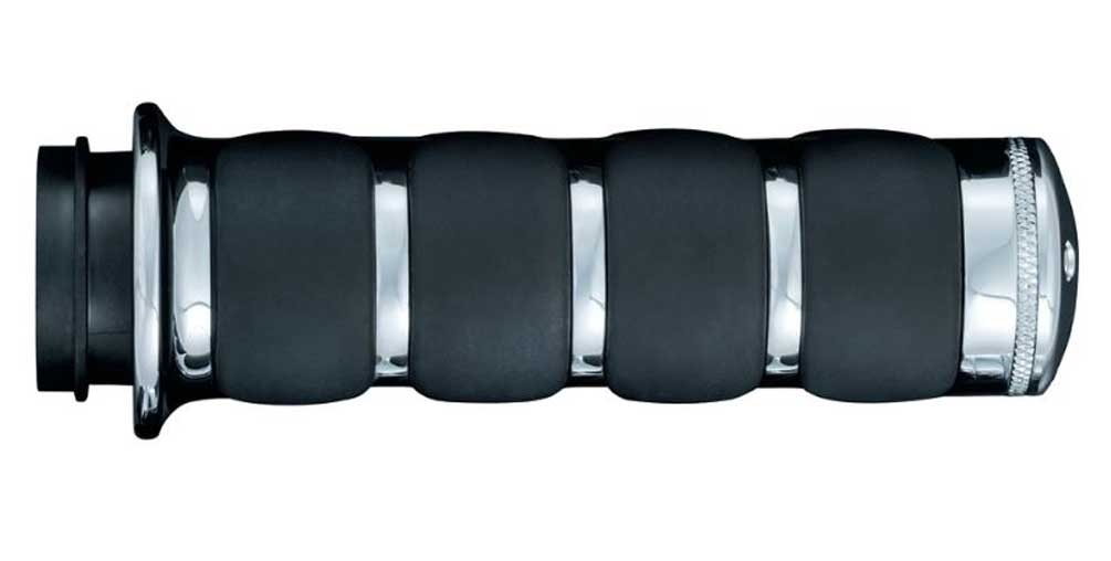 Harley-Davidson Free Shipping - Kuryakyn ISO Grips for Dual Cable Throttle - Chrome, Multi-Fit Item KU-6205 - Free Shipping on many products plus Orders Over $99