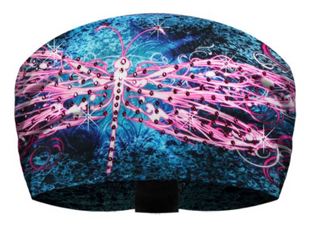 That's A Wrap Women's Dragonfly Rhinestone Splatter Knotty Band KB1429R-BLUE - Wisconsin Harley-Davidson