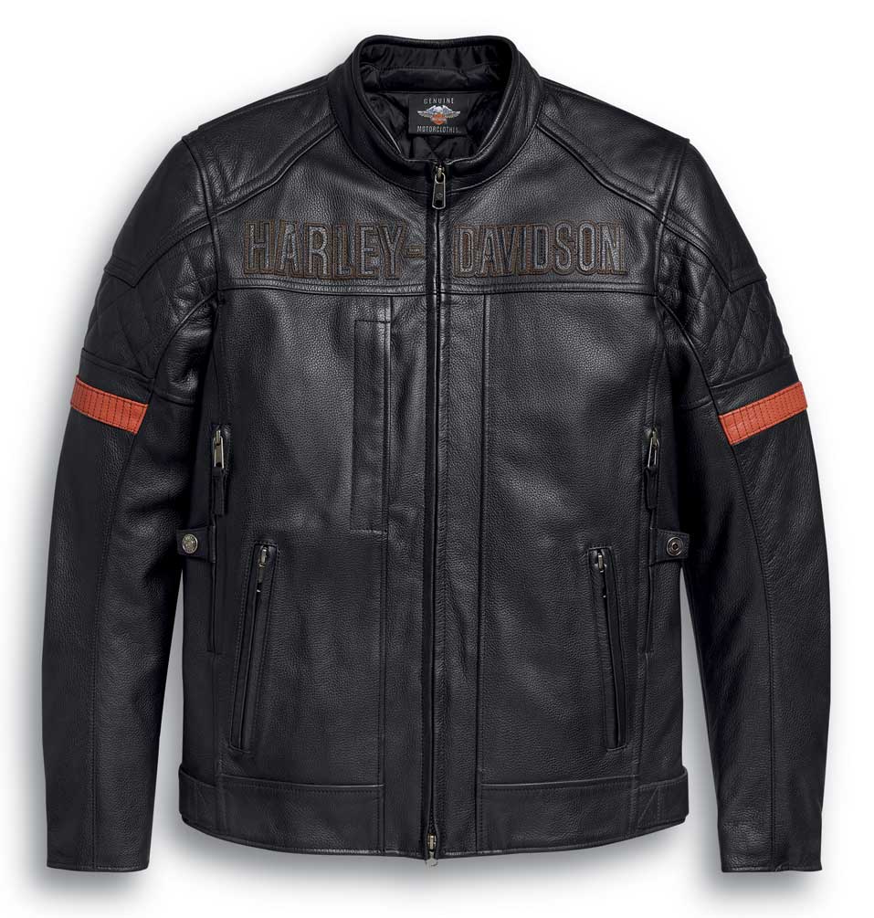 Harley-Davidson Men's Vanocker Waterproof Triple Vent Leather Jacket 98000-20VM - Wisconsin Harley-Davidson