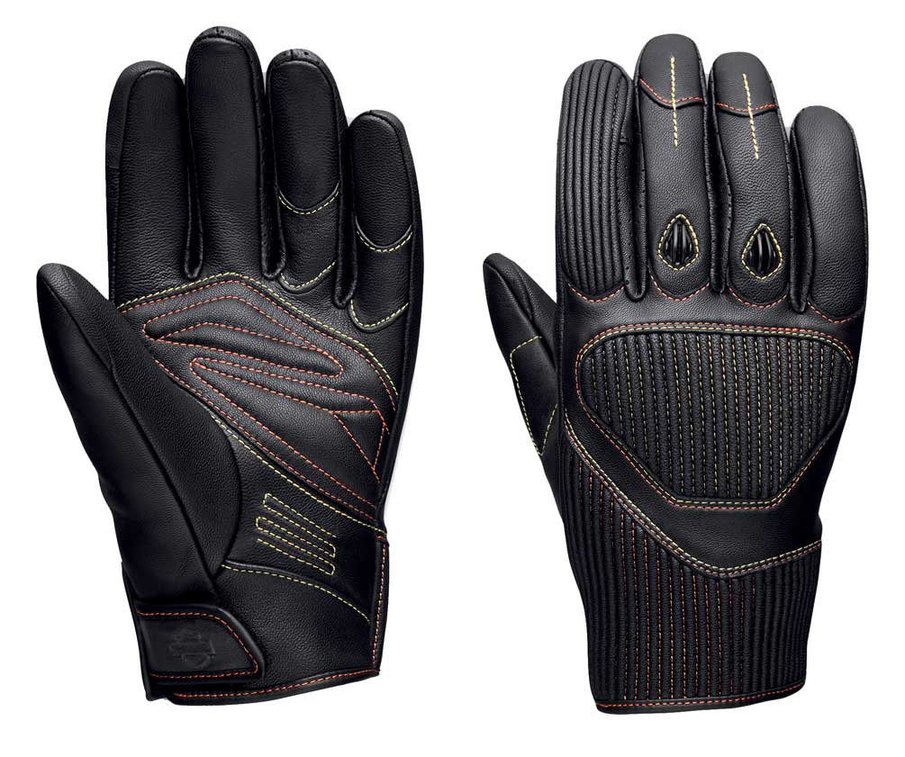 Harley-Davidson® Men's Watt Goatskin Leather Full-Finger Gloves