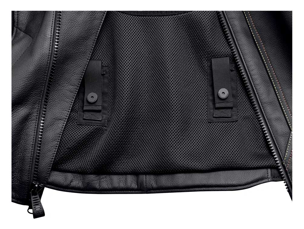 Harley-Davidson Men's Watt Slim Fit Vented Leather Jacket - Black 98002-20VM - Largest Selection of Harley-Davidson Products