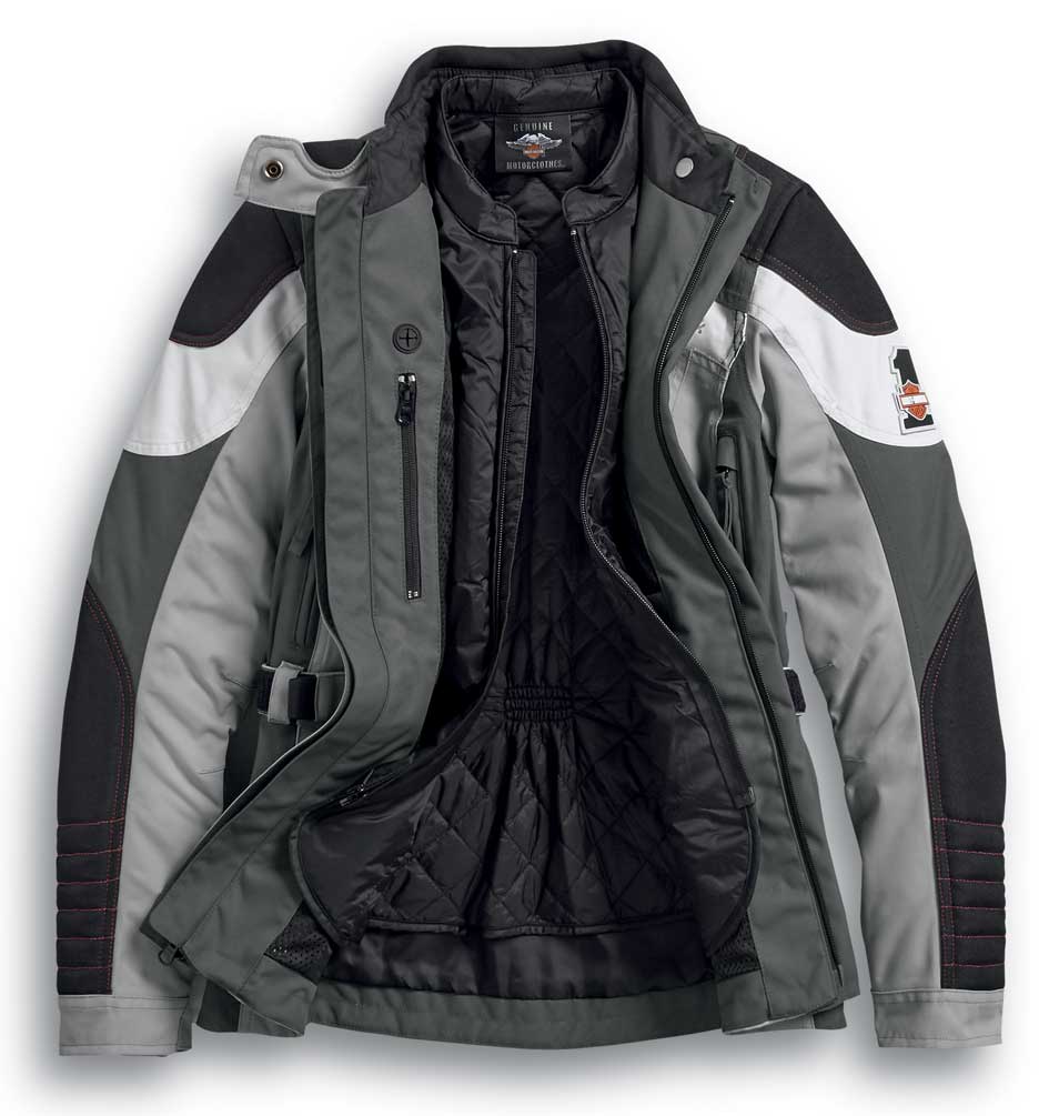 Harley-Davidson Women's Vanocker Waterproof Riding Jacket - Gray 98134-20VW - No Hassle Returns at Wisconsin Harley