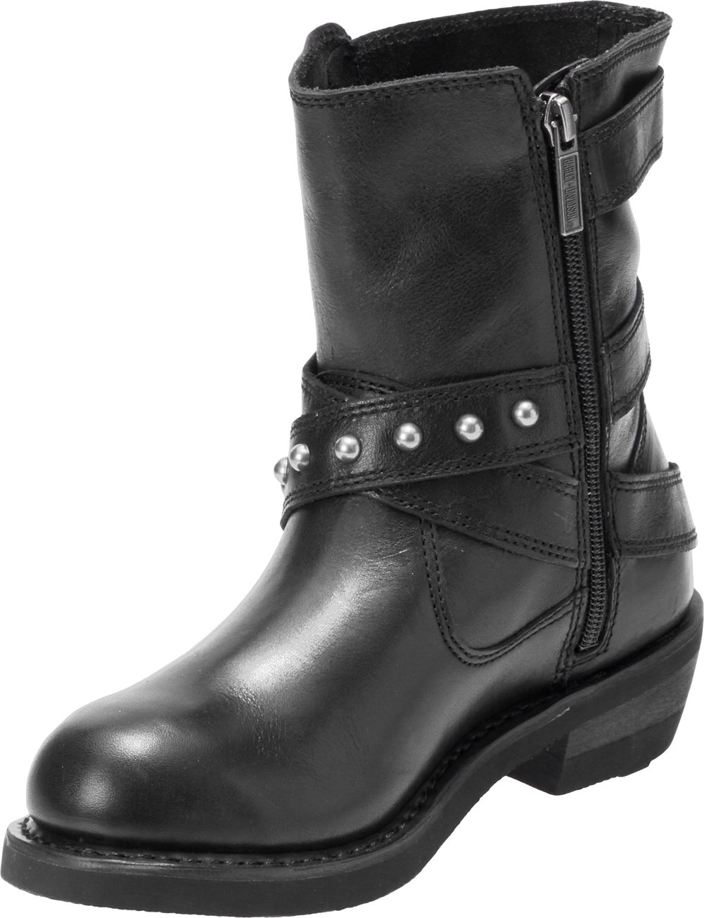 black motorcycle riding boots