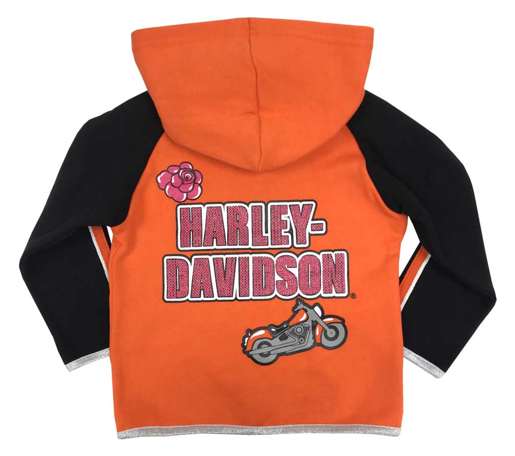 Harley-Davidson Free Shipping - Harley-Davidson Baby Girls' 2-Piece Fleece Jogger Set, Orange & Black 2013927 - Free Shipping on many products plus Orders Over $99