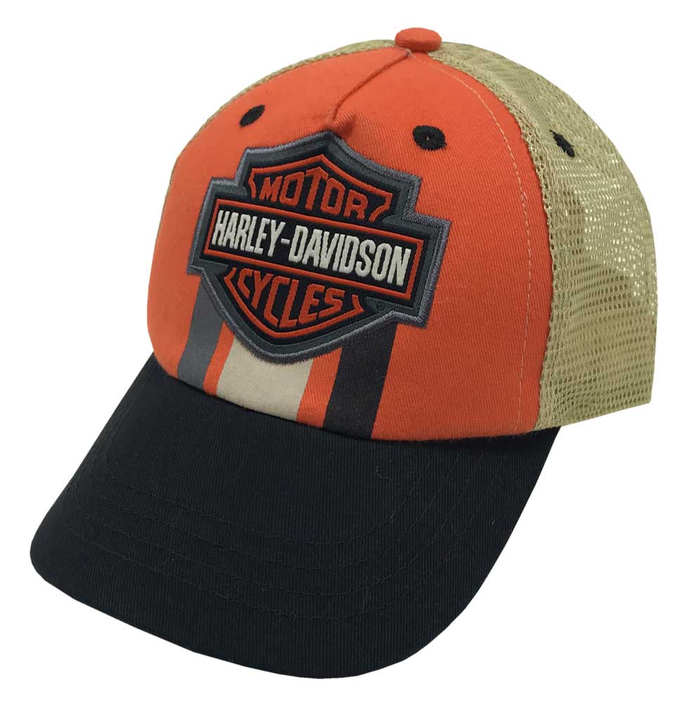 Harley-Davidson Little Boys' Bar & Shield Toddler Trucker Baseball Cap 7273943 - Wisconsin Harley-Davidson