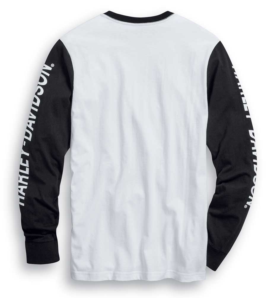 Harley-Davidson® Men's #1 Colorblocked Long Sleeve Slim Fit T