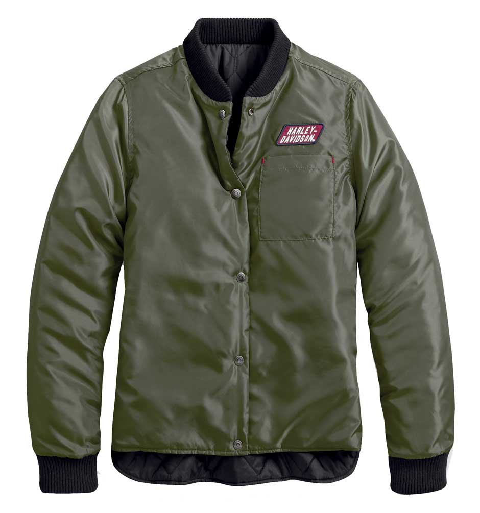 Harley-Davidson® Women's Reversible Quilted Jacket, Black/Green