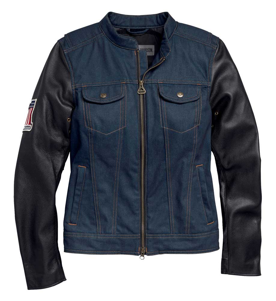 Harley-Davidson Women's Abrasion-Resistant Denim Riding Jacket 98132-20VW - Wisconsin Harley-Davidson