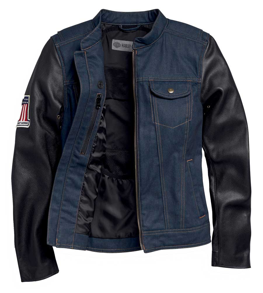 Harley-Davidson Women's Abrasion-Resistant Denim Riding Jacket 98132-20VW - No Hassle Returns at Wisconsin Harley