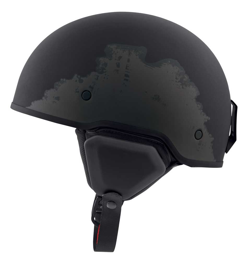 Harley-Davidson Men's Arterial #1 Flag B12 Half Helmet - Matte Black 98109-20VX - Largest Selection of Harley-Davidson Products