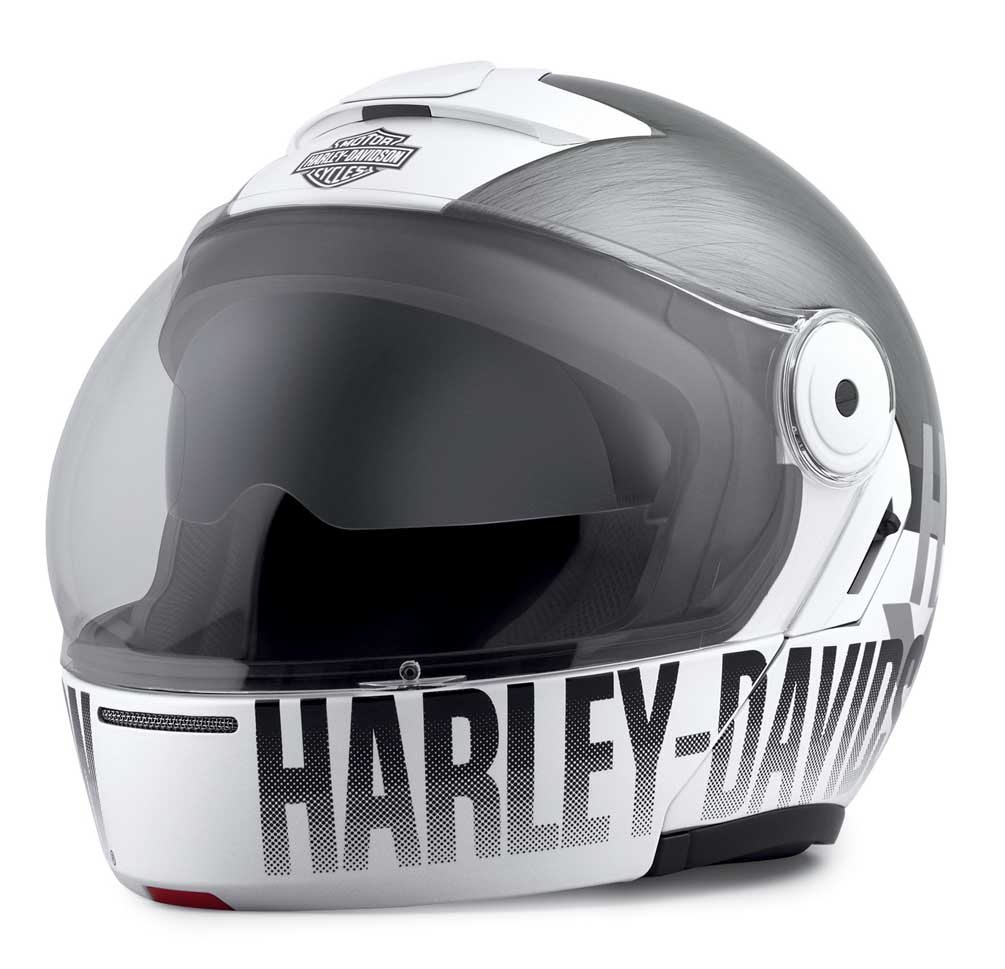 Harley-Davidson Men's Vanocker J08 Modular Helmet, Gloss Silver 98101-20VX - Wisconsin Harley-Davidson
