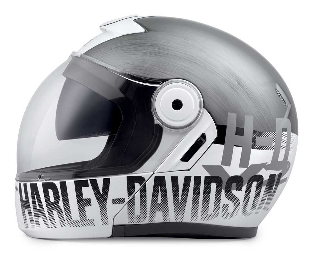 Harley-Davidson Men's Vanocker J08 Modular Helmet, Gloss Silver 98101-20VX - No Hassle Returns at Wisconsin Harley