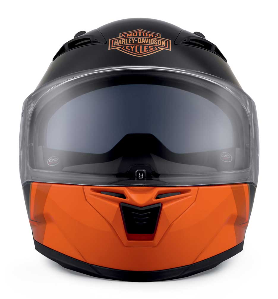 HARLEY-DAVIDSON フルフェイスヘルメット グレー，オレンジライン Harley-Davidson® Men's Killian M05 Full-Face Helmet, Gray/Black