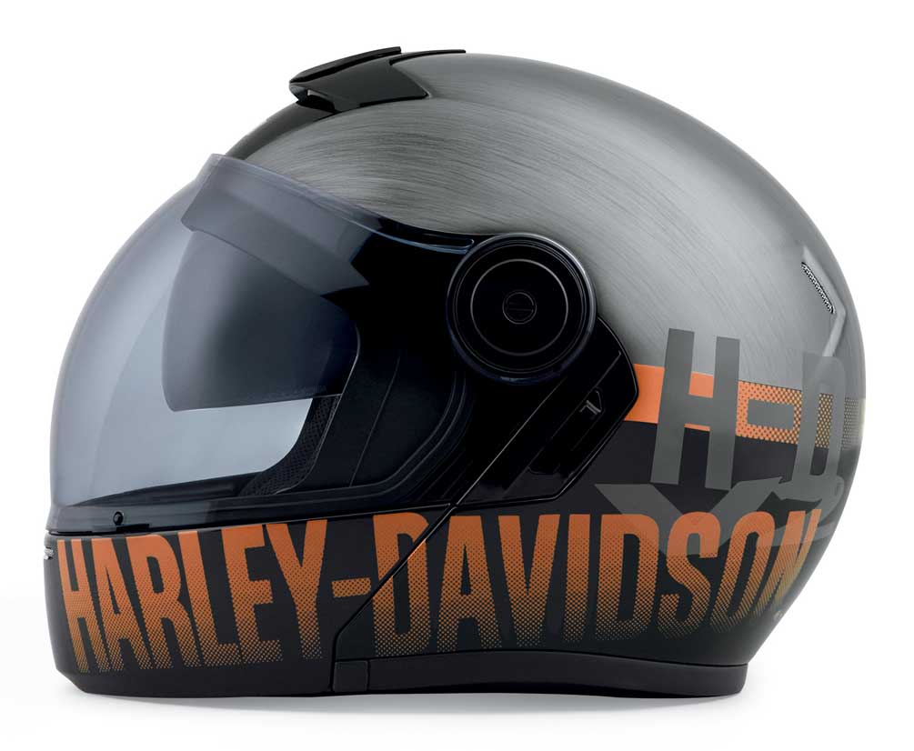 Harley-Davidson Men's Vanocker J08 Modular Helmet, Gloss Black Chrome 98100-20VX - No Hassle Returns at Wisconsin Harley