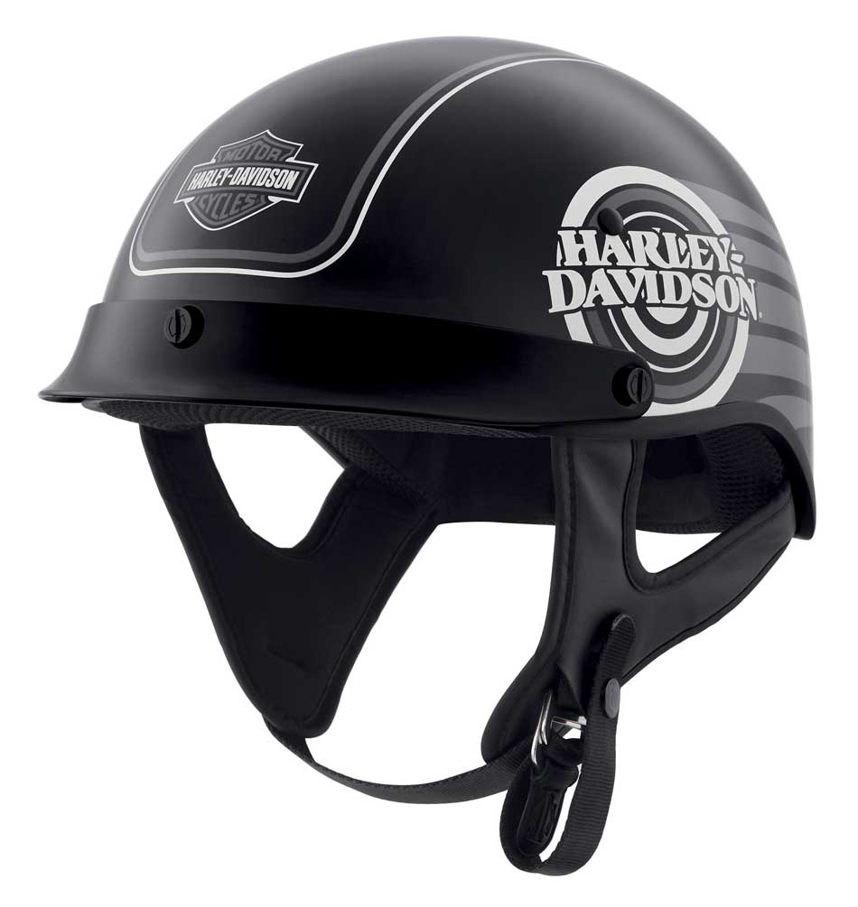 Harley-Davidson® Men's Ultra M04 Wicking Half Helmet, Black/Silver