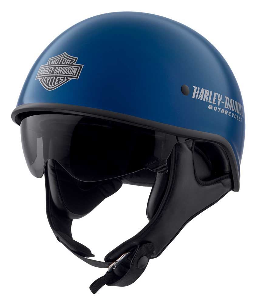 Harley-Davidson® Men's Curbside DLX X06 Half Helmet, Gloss Blue