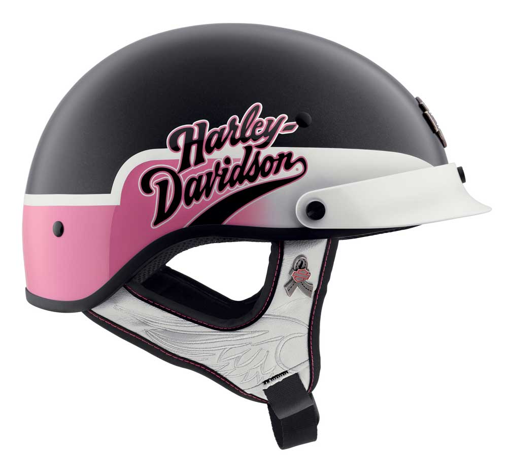 Harley-Davidson Women's Pink Label M04 Half Helmet, Pearlized Gloss 98113-20VX - Largest Selection of Harley-Davidson Products