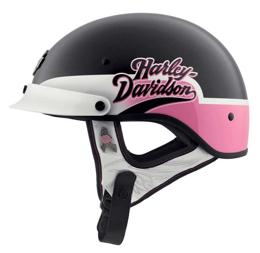 Harley-Davidson Women's Pink Label M04 Half Helmet, Pearlized Gloss 98113-20VX - No Hassle Returns at Wisconsin Harley