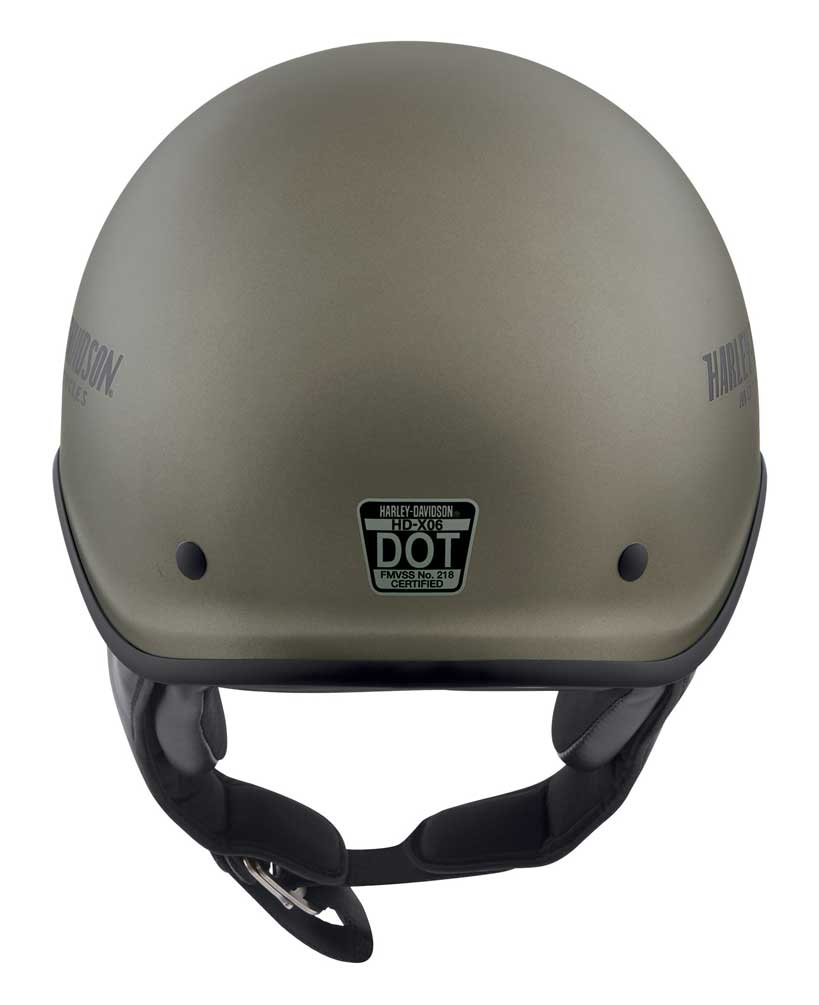 Harley-Davidson Men's Curbside DLX X06 Half Helmet, Matte Titanium 98108-20VX - Largest Selection of Harley-Davidson Products
