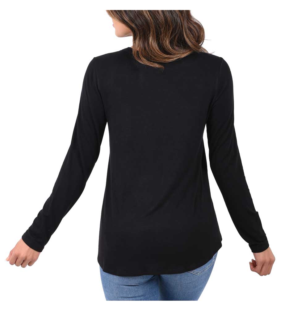 Harley-Davidson® Women's Eagle Embellished Long Sleeve Cut-Out V