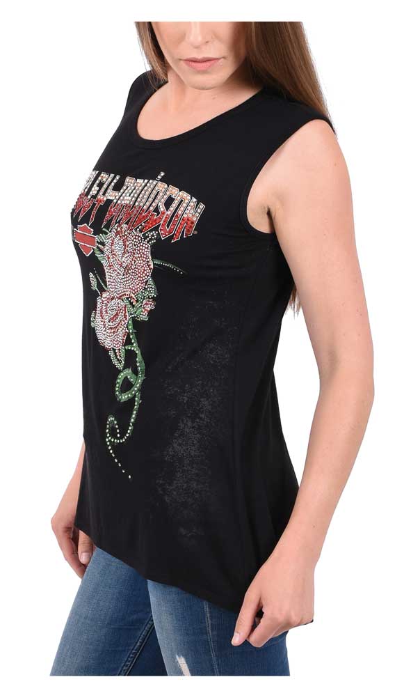Harley-Davidson Free Shipping - Harley-Davidson Women's Wild Thorn Embellished Sleeveless Scoop Neck Tank Top - Free Shipping on many products plus Orders Over $99