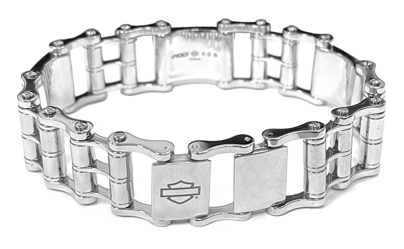 Bar - Chain Men\'s Shield Bracelet, Wisconsin Harley-Davidson Bike Steel & HSB0207 Harley-Davidson® Stainless