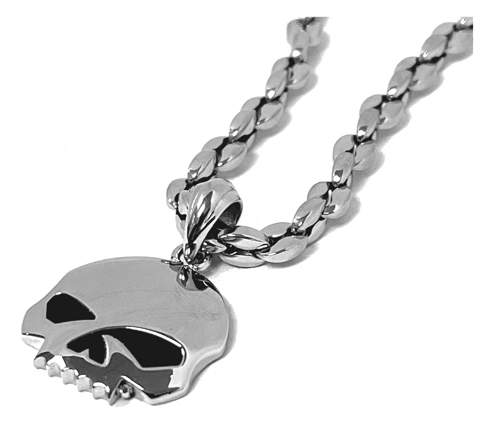 Harley-Davidson Free Shipping - Harley-Davidson Men's Willie G Skull Necklace, Silver Stainless Steel HSN0065 - Free Shipping on many products plus Orders Over $99