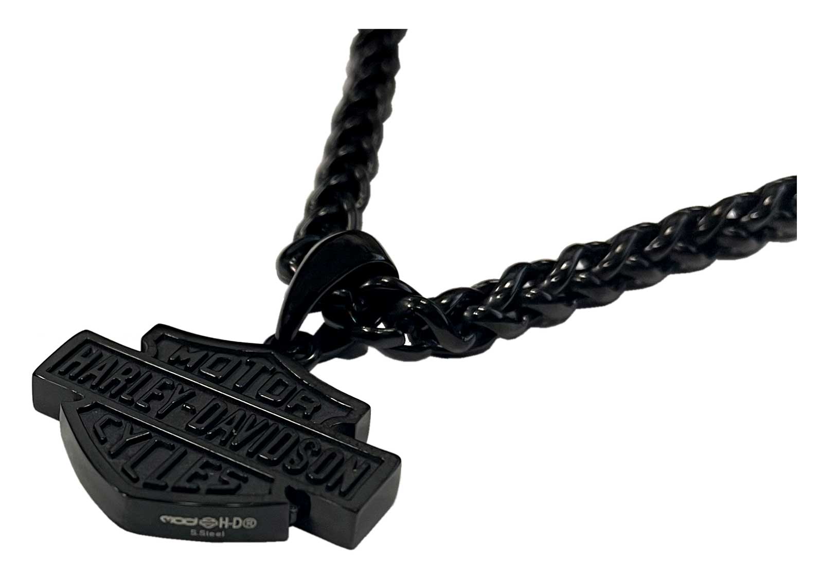 Harley-Davidson® Men's Deadlock Skull Padlock Chain Necklace - Stainless  Steel