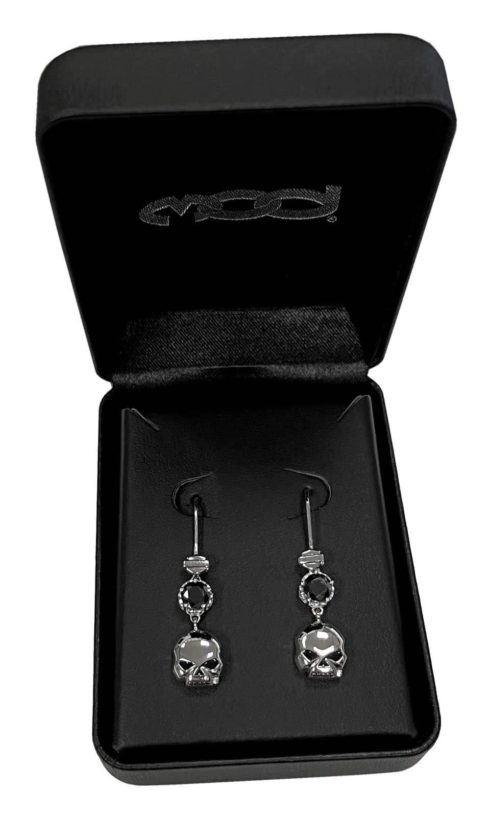 Harley-Davidson® Women's Skull & Stone Drop Earrings