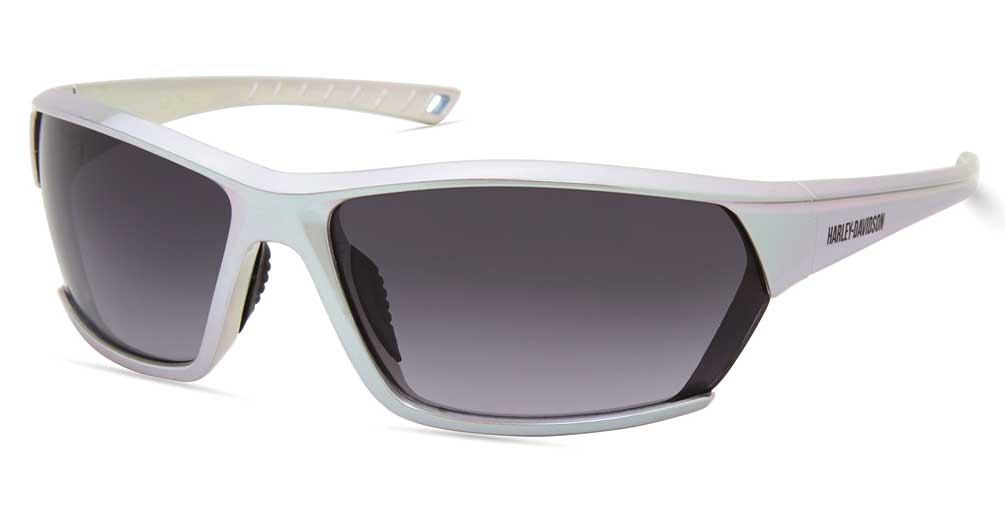 Harley-Davidson Men's Geometric Sunglasses, Metallic Silver Frame & Smoke Lens - Wisconsin Harley-Davidson