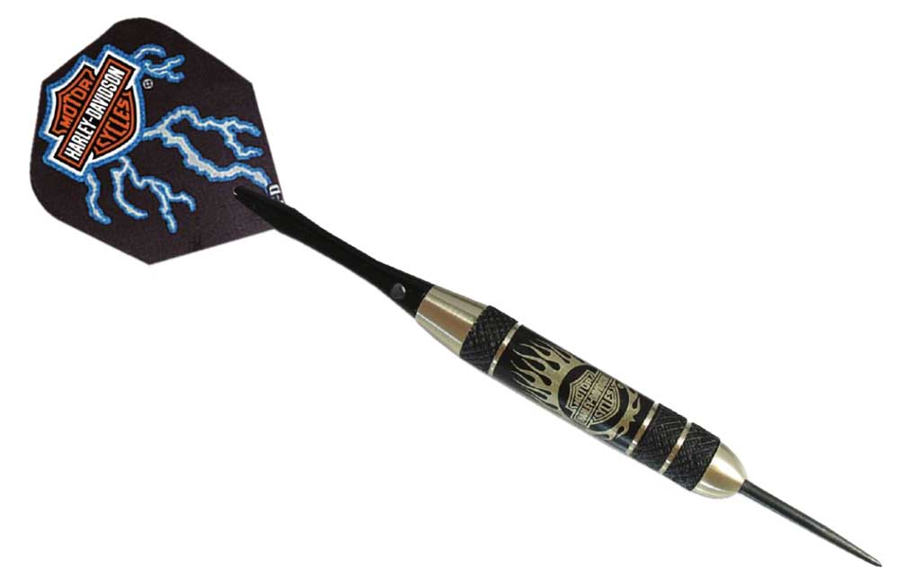 Harley-Davidson Rolling Thunder Bar & Shield 23 gr. Steel Tip Darts, Black 61354 - Wisconsin Harley-Davidson