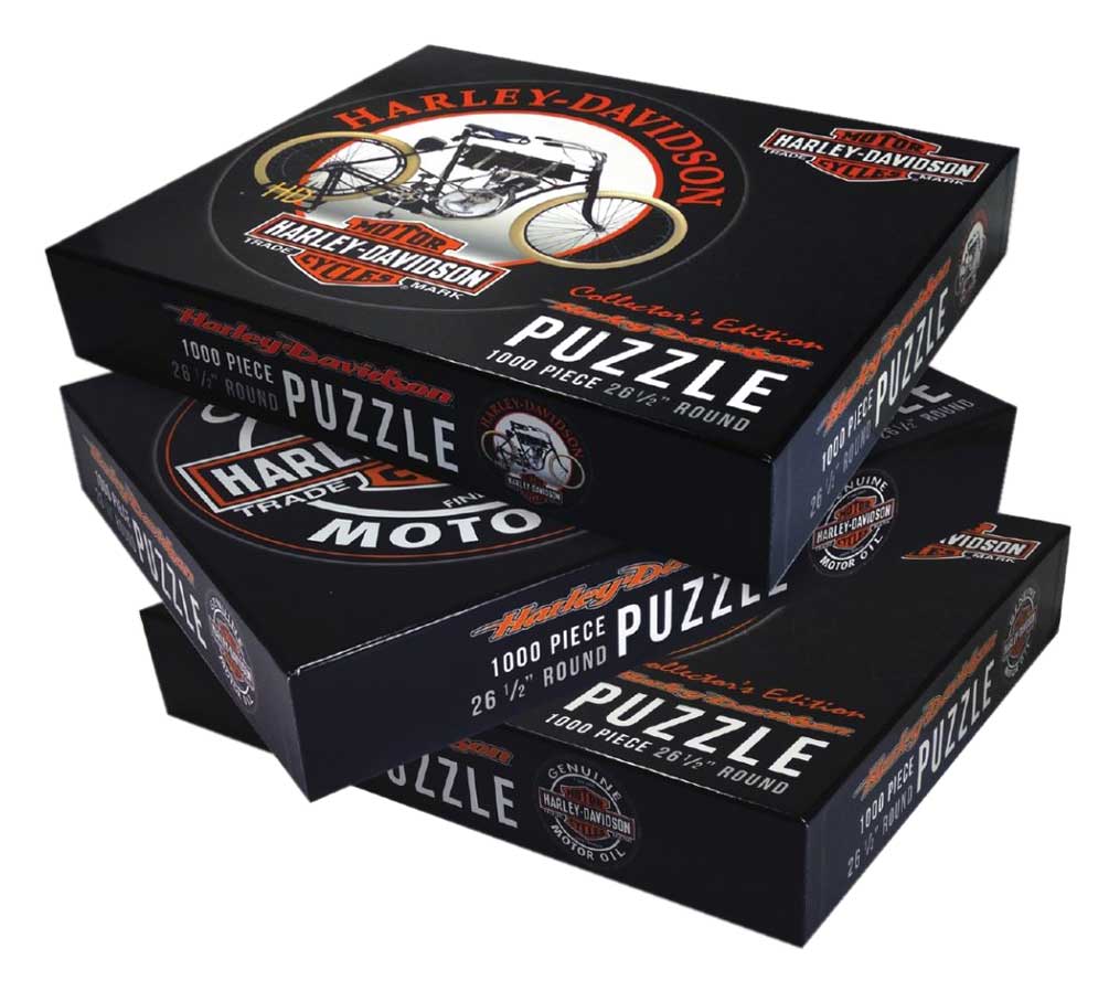 Harley-Davidson Free Shipping - Harley-Davidson® Vintage Motorcycle Round Puzzle - 1000 Pieces, 26.5 inch 6044D - Free Shipping on many products plus Orders Over $99